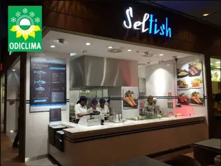 Instalação da Odiclima: ventilação restaurante amoreiras
